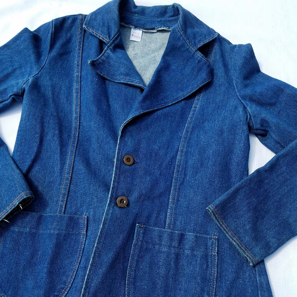 VTG 70's Wrangler Cotton Blue Denim Jacket - Picture 4 of 10